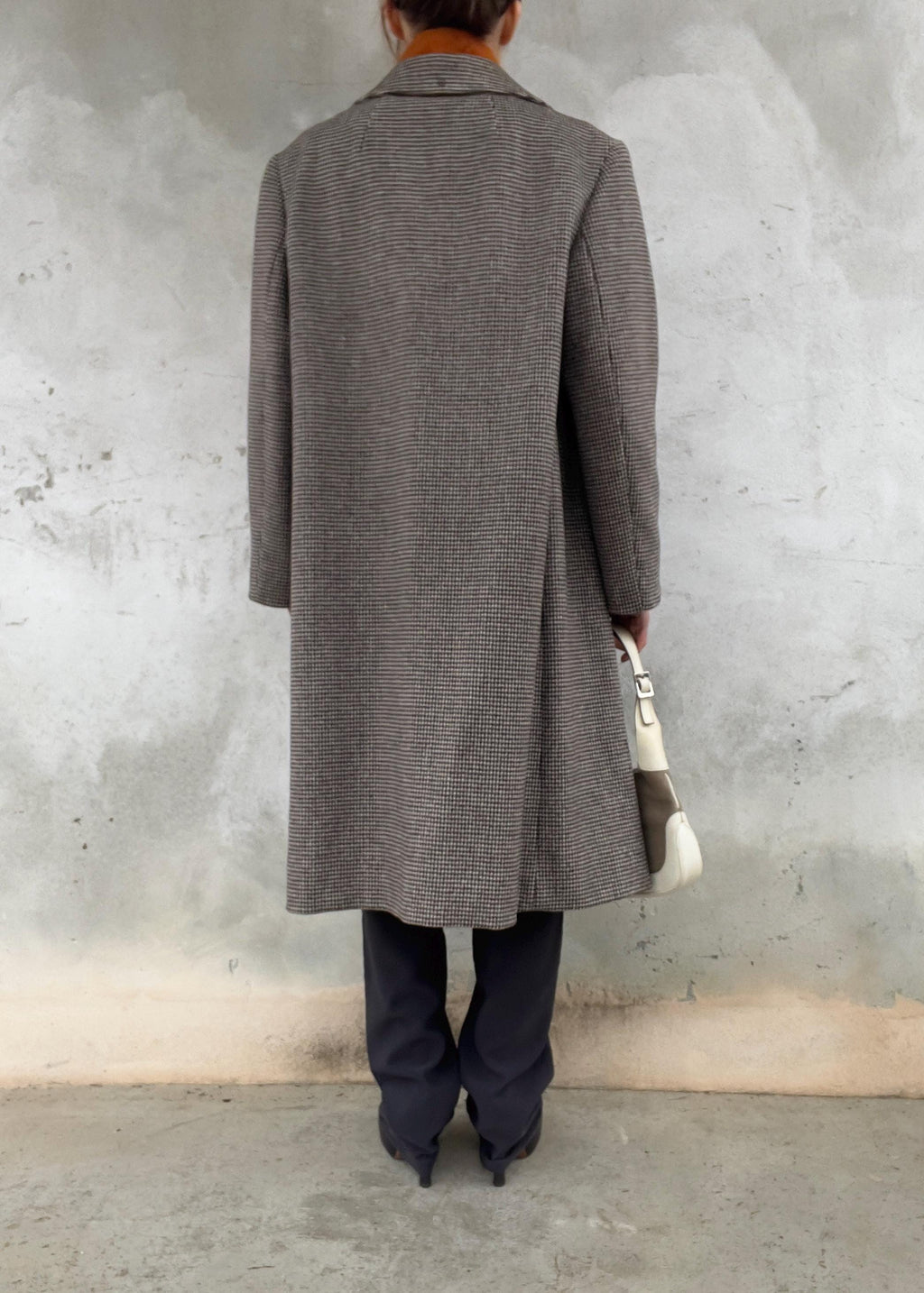 Cappotto invernale pied de pule grigio/marrone