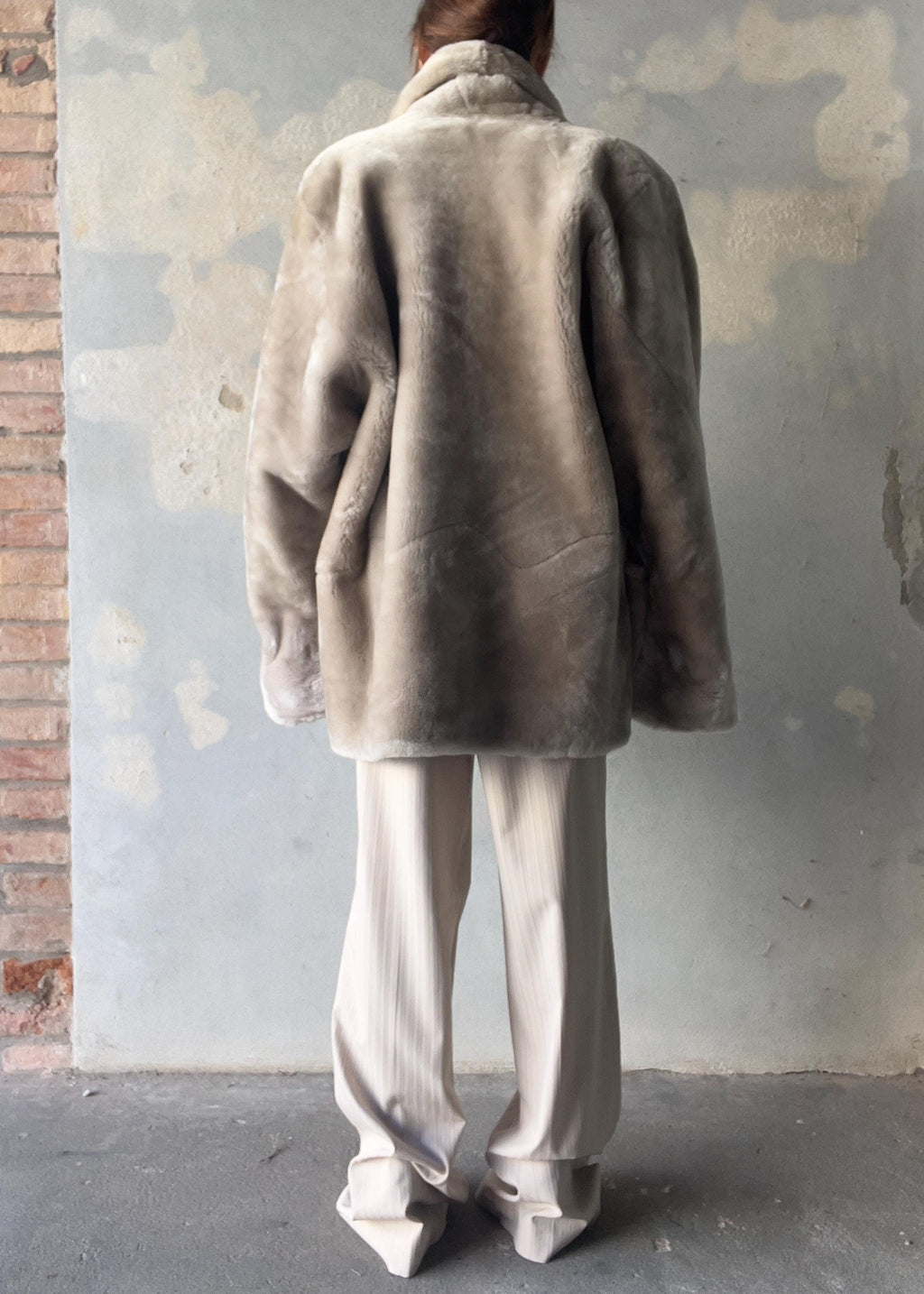 Eco fur color ghiaccio