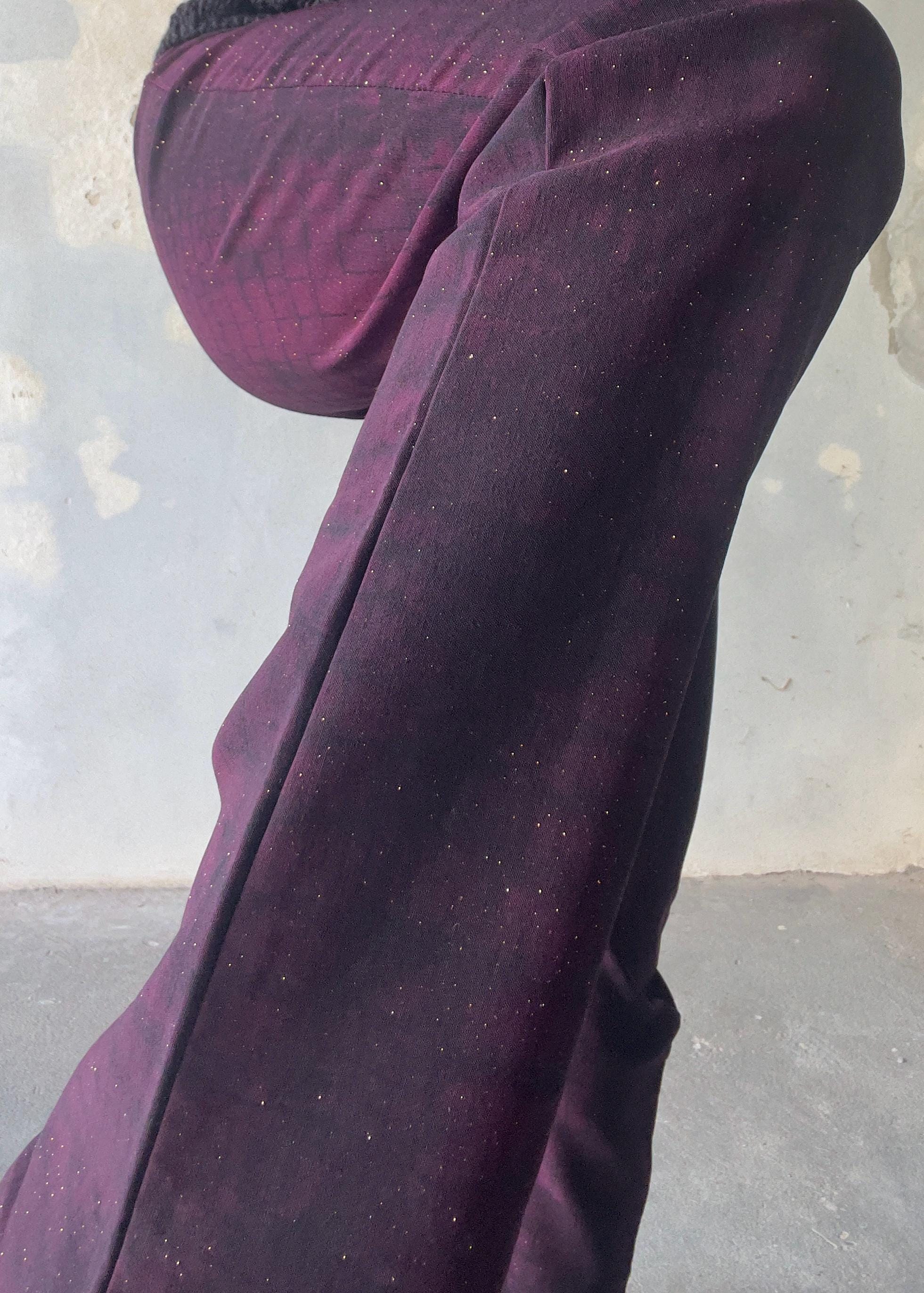Pantaloni y2k viola con glitter