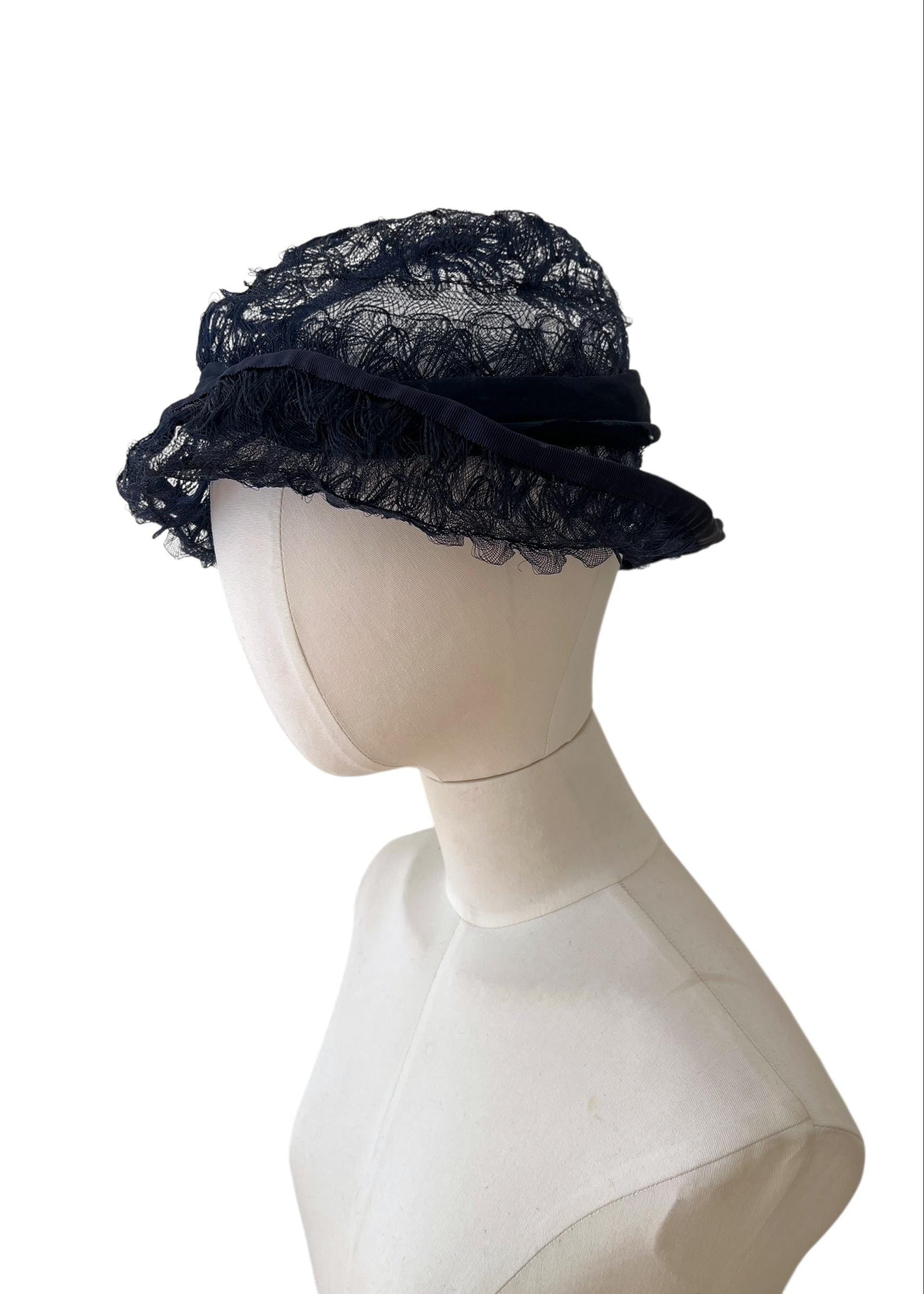Cappello vintage blu scuro