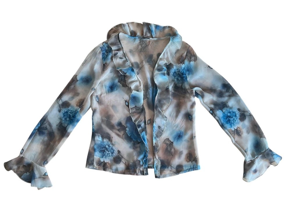 Top con ruffle e fiori