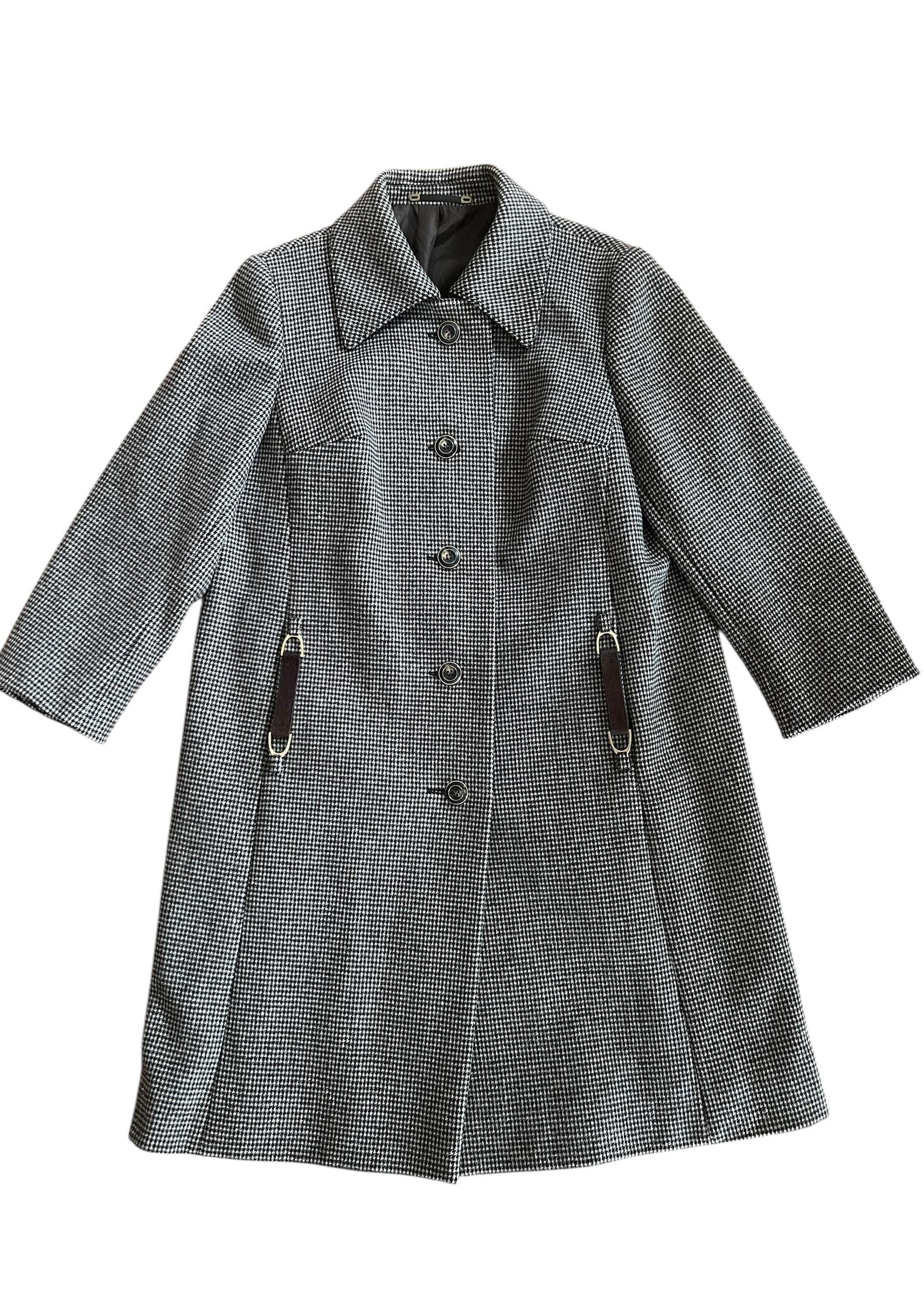 Cappotto invernale pied de pule grigio/marrone
