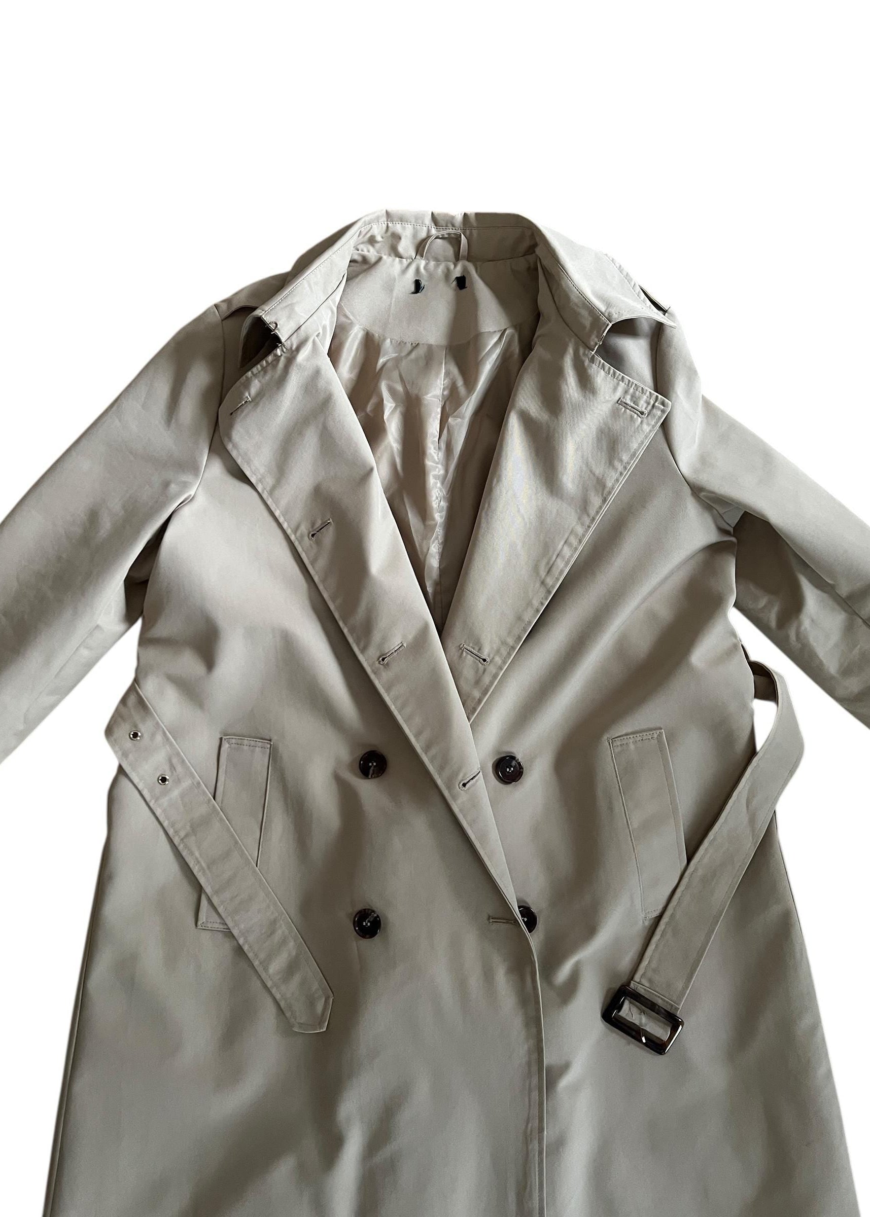 Trench ampio beige primaverile